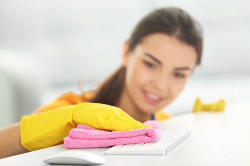 Targeted stain removal during commercial carpet cleaning in Kensington