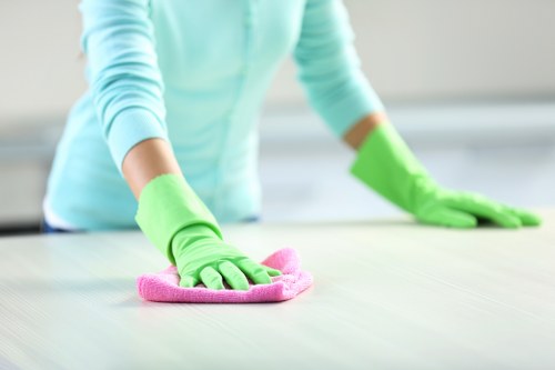 Risk-aware carpet cleaning in a home environment with protective measures